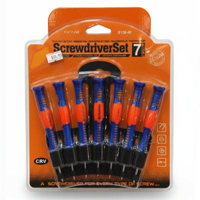 KJ 7PC Precision Screwdriver Set S126-40 CRV SOFT HANDLE
