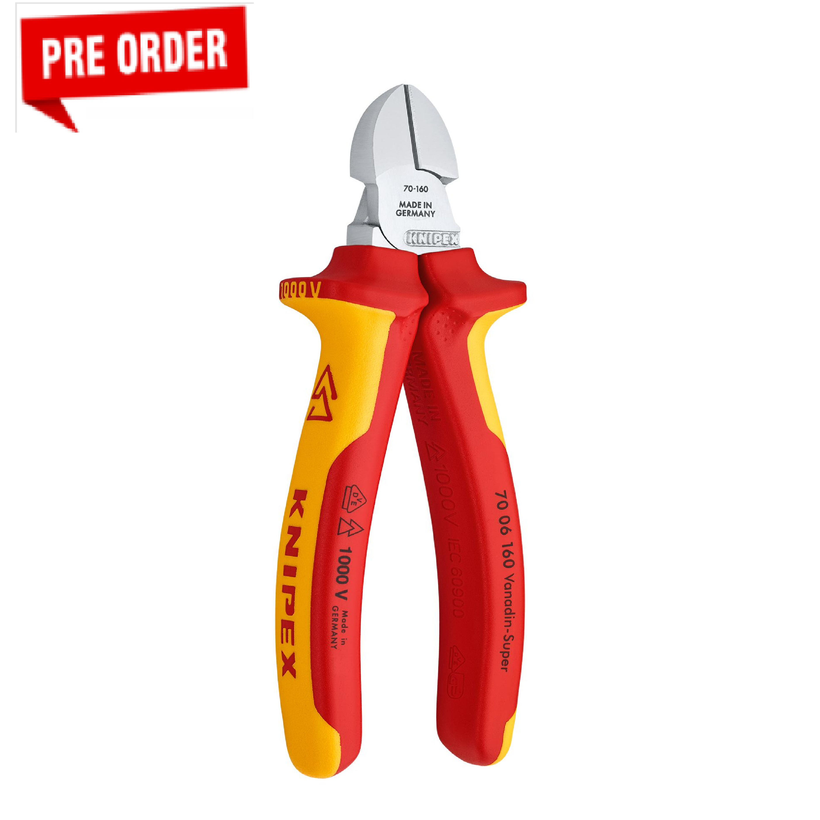 KNIPEX 7006-160 VDE INSULATED 160MM Diagonal Cutting Plier