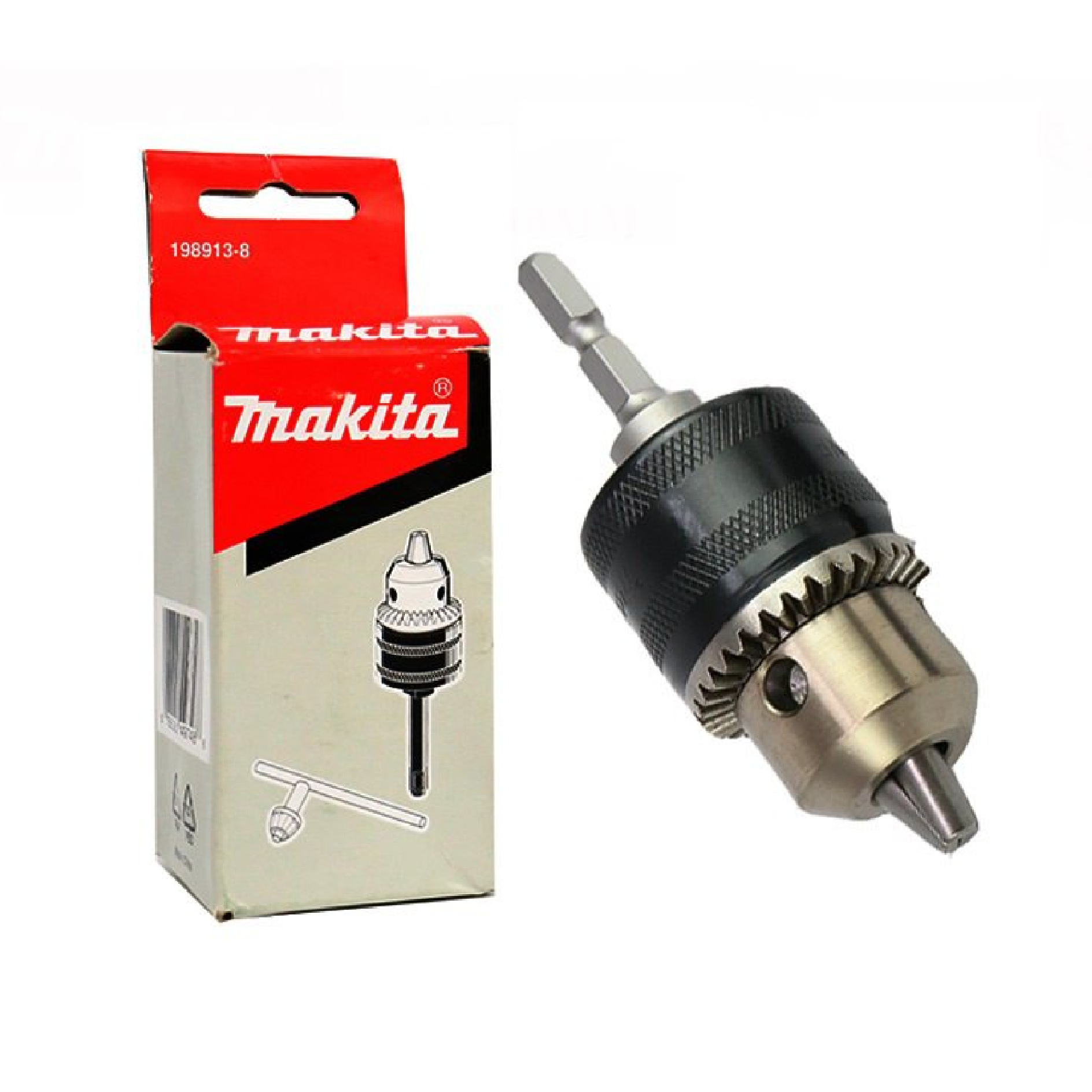Makita 10MM Drill Chuck & Key Set 1/4 HEX Shank 198913-8