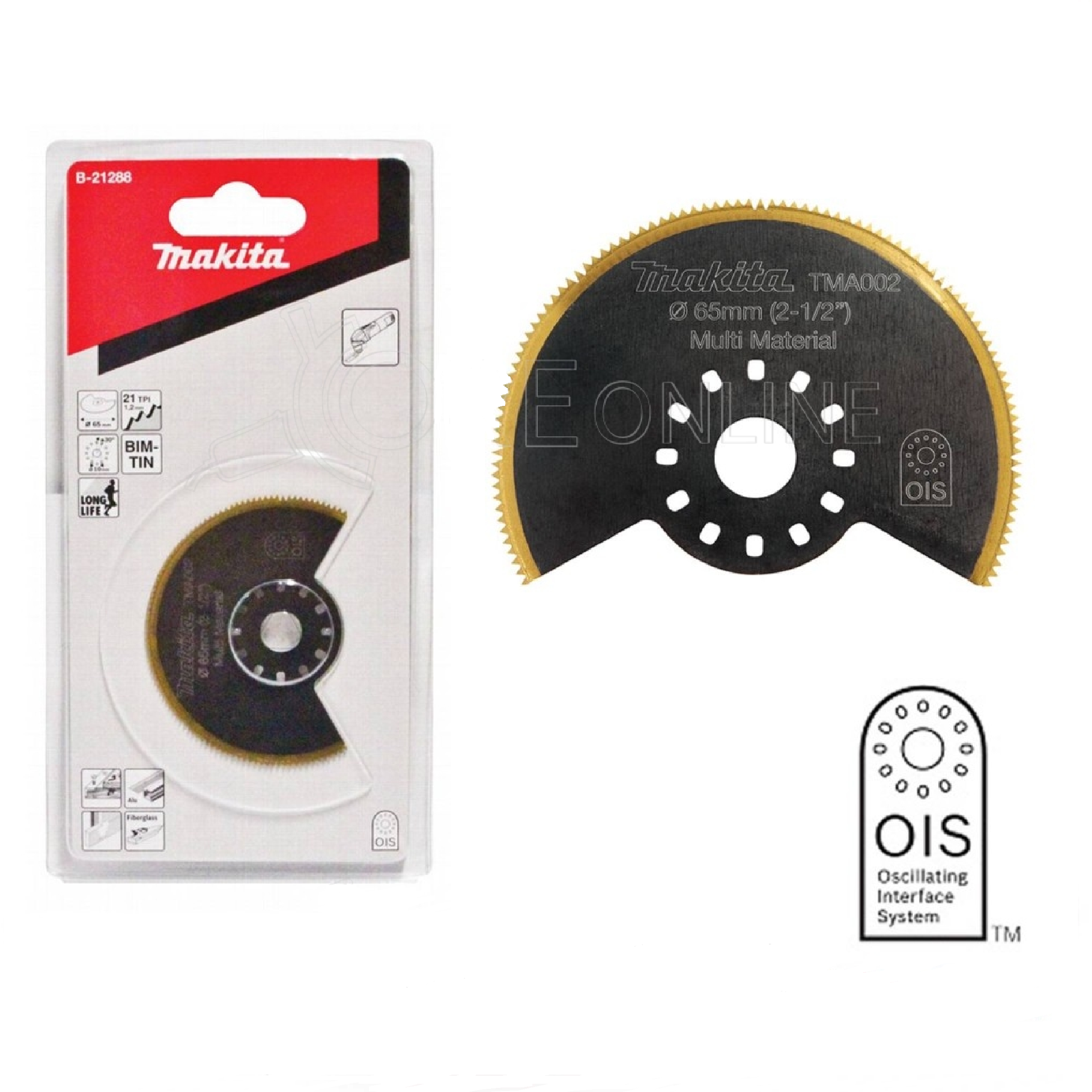 Makita B-21288 SEGMENTED BIM Wood And Metal Blade 65MM