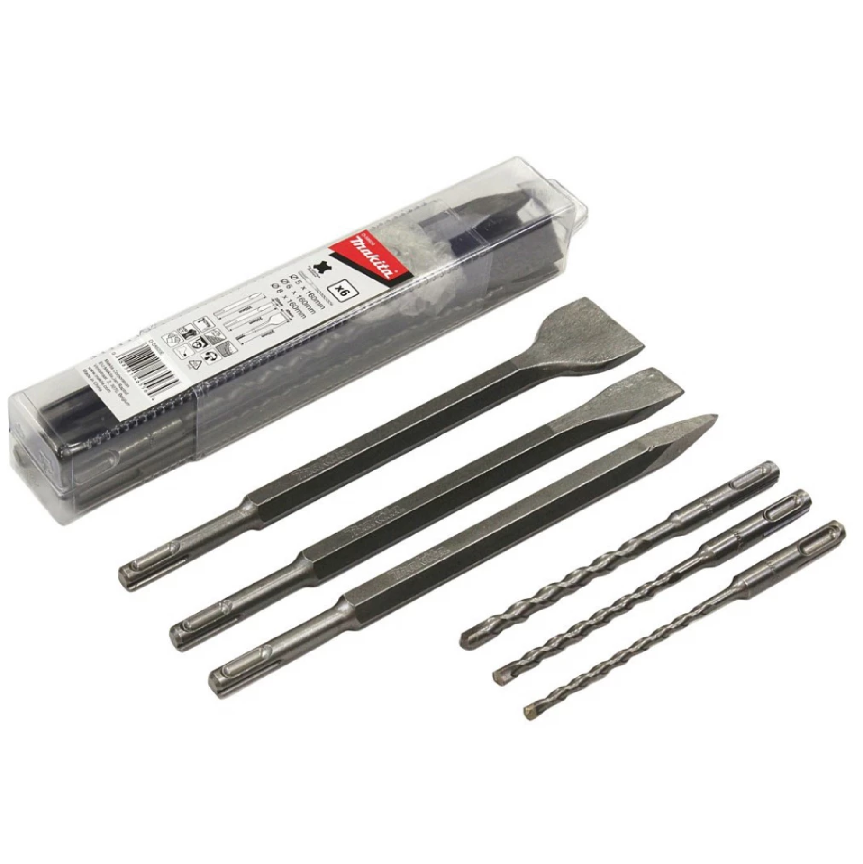 Makita D-58920 Standard SDS Plus 6PC Drill & Chisel Set