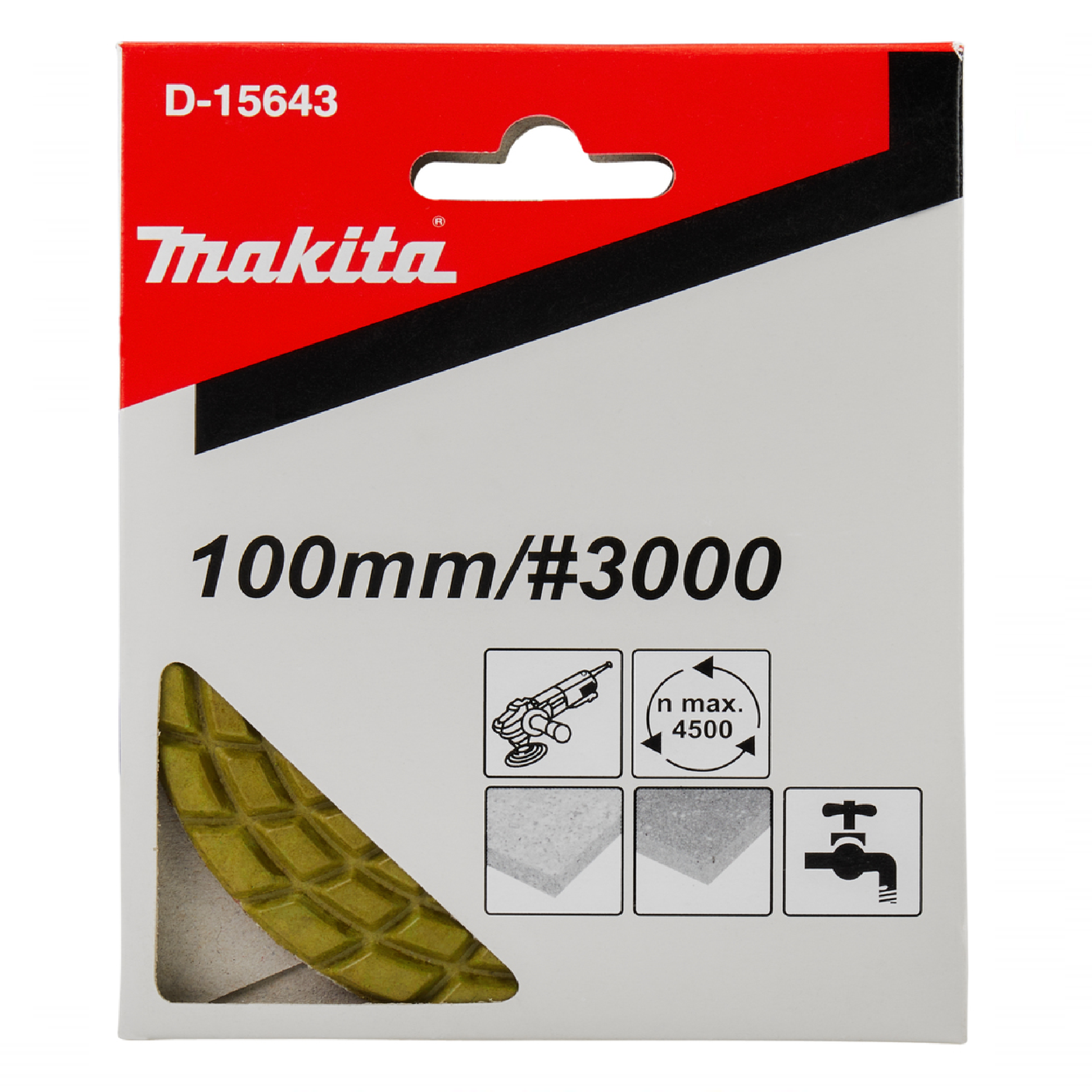 Makita D-15643 STONE Polishing Pad Grinding Disc 3000 GRIT 4