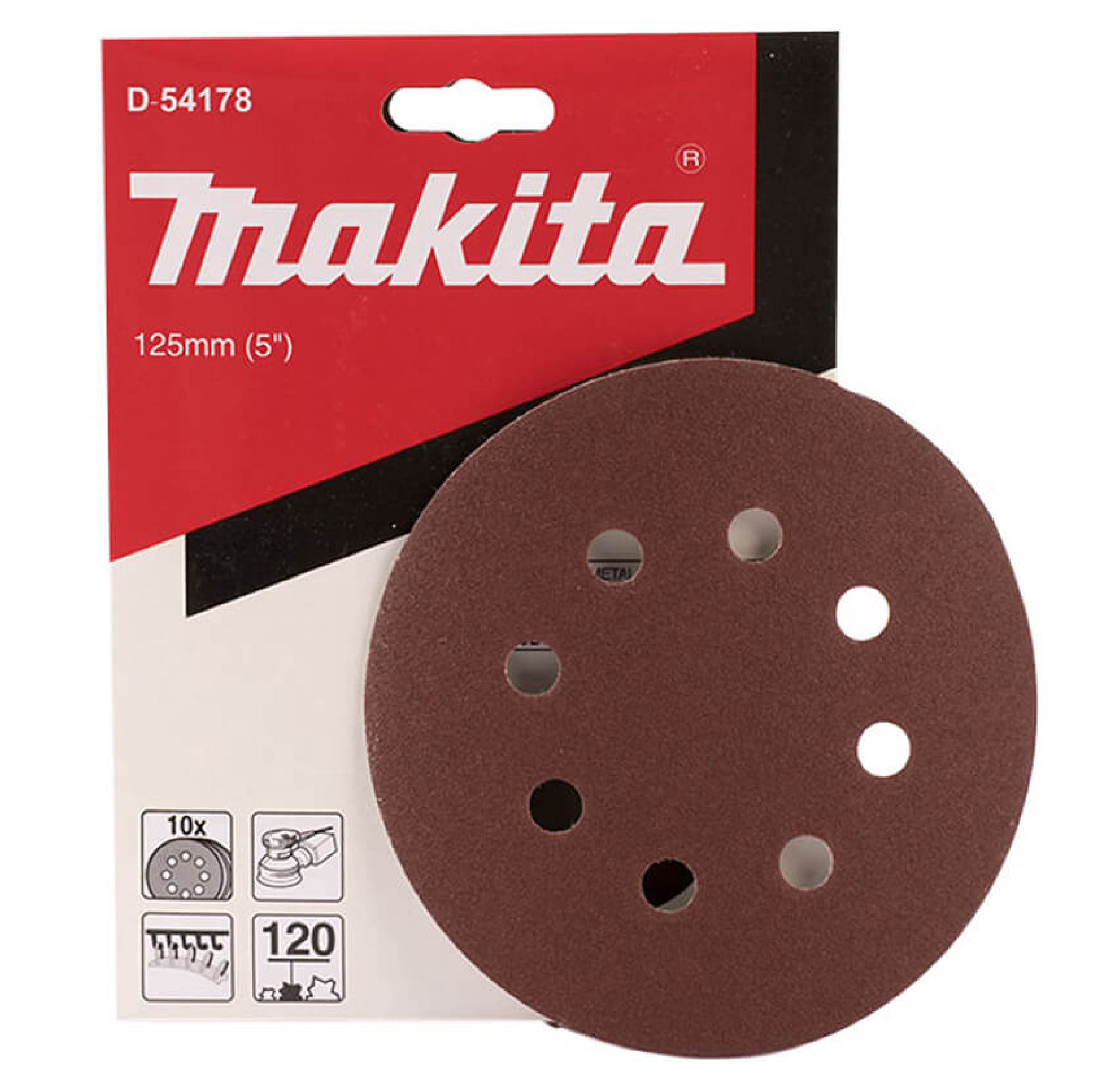 Makita D-54178 HOOK & LOOP (Velcro Back) 5