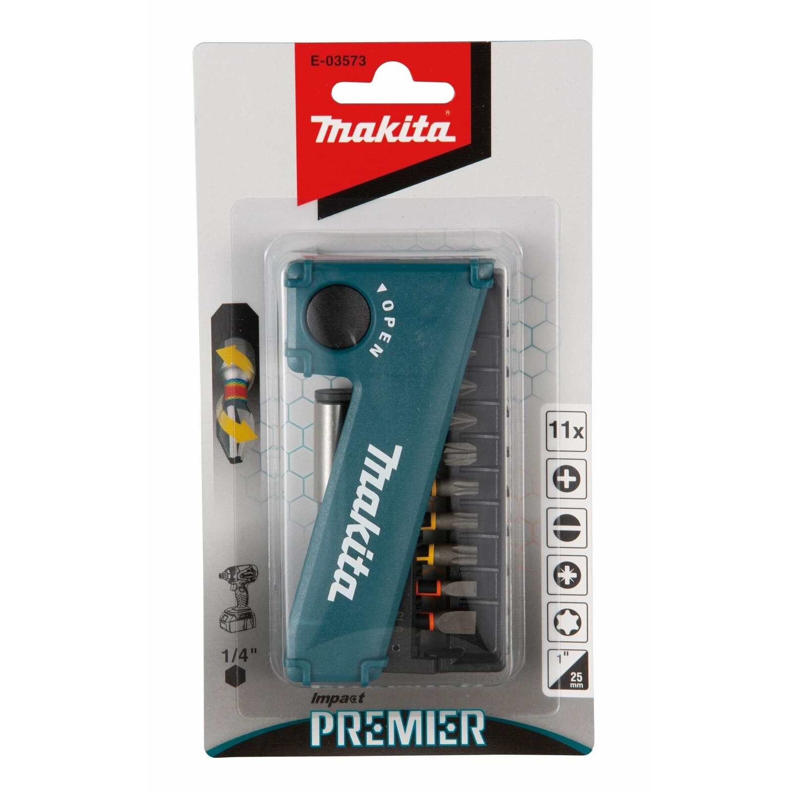 Makita E-03573 Impact Premier Screw Bit Set 11PC