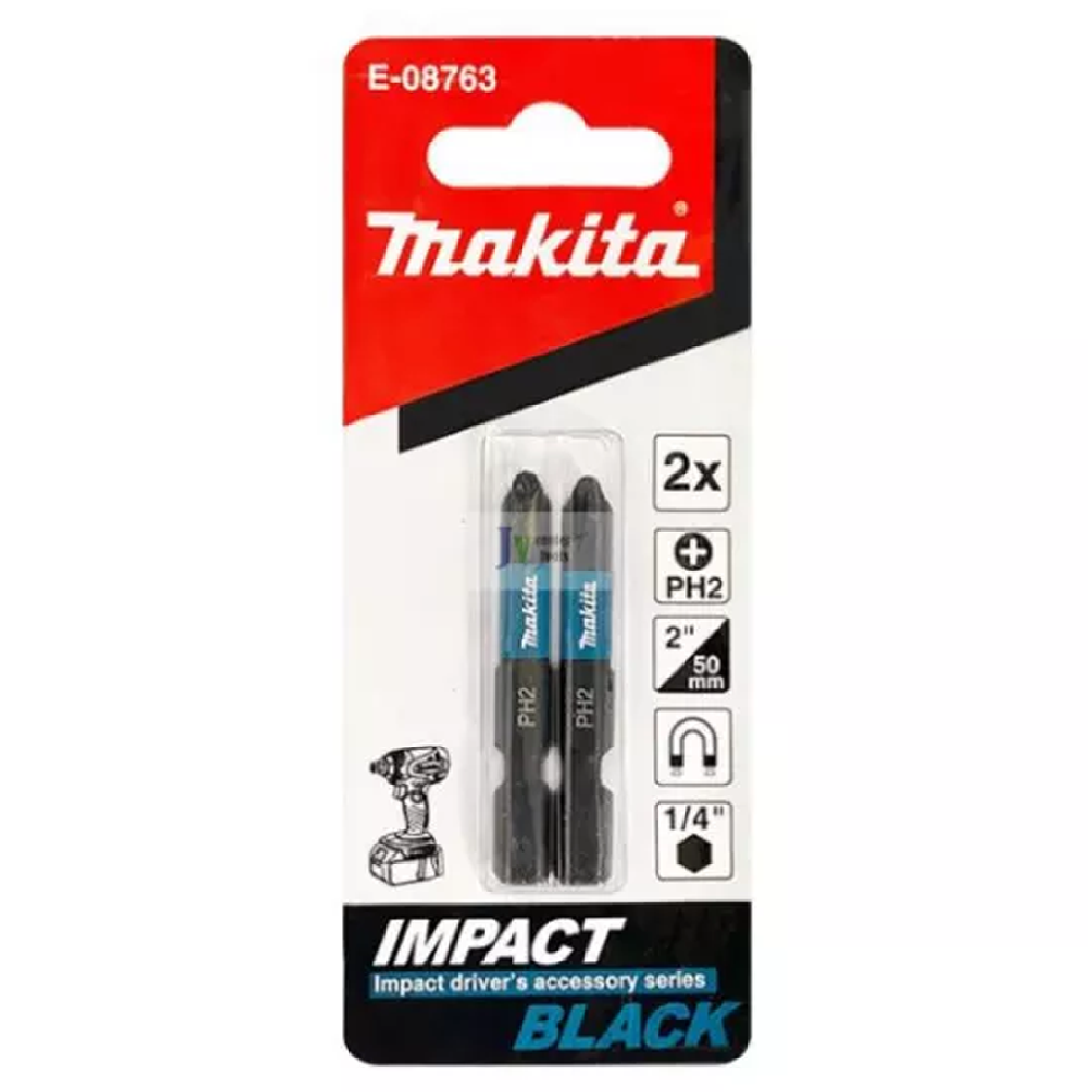 Makita E-08763 PH2 X 50MM Screwdriver Bits 2PC/Pack