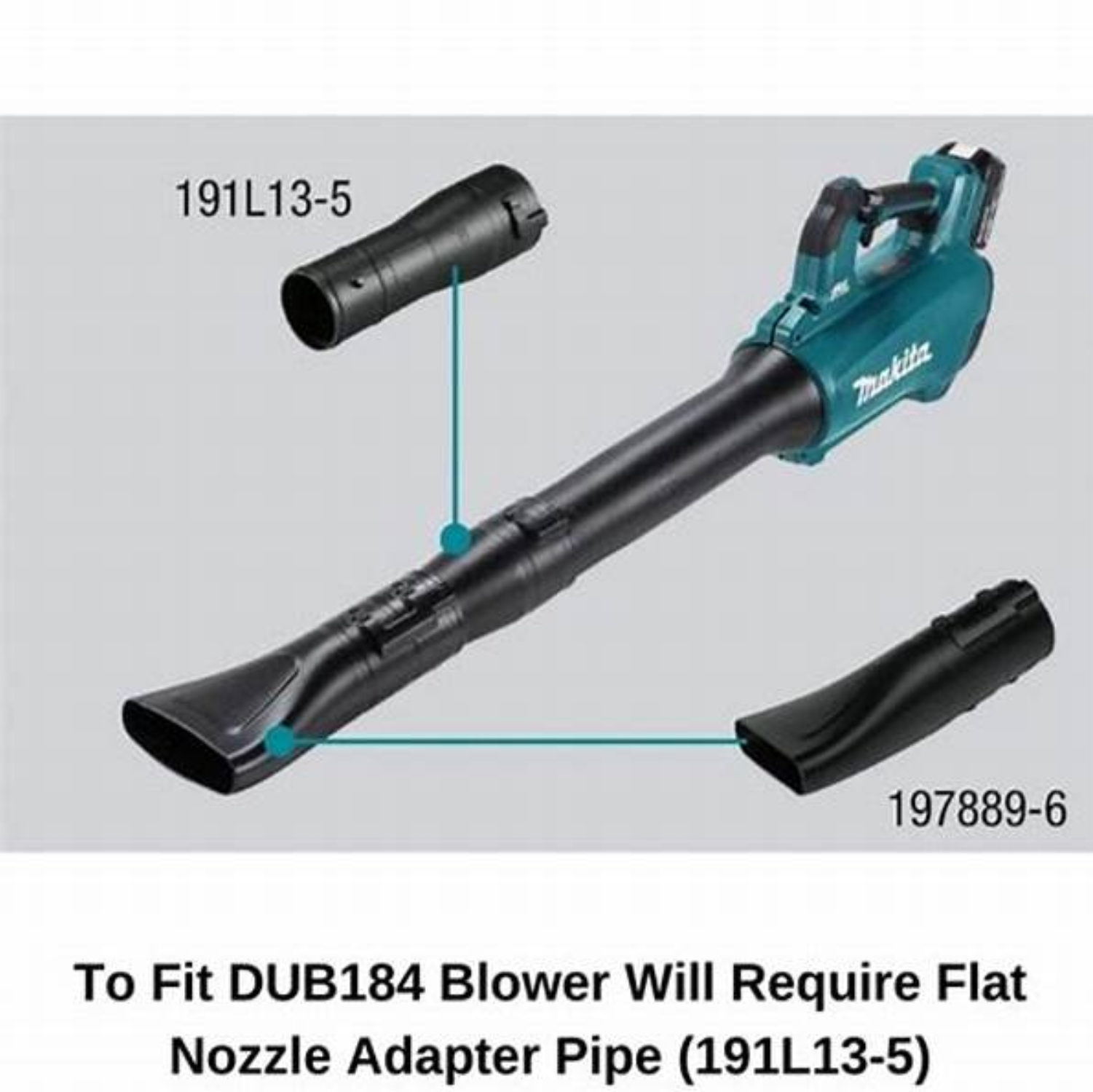 Makita Extender Blower Nozzle Black 191L13-5 For DUB184Z