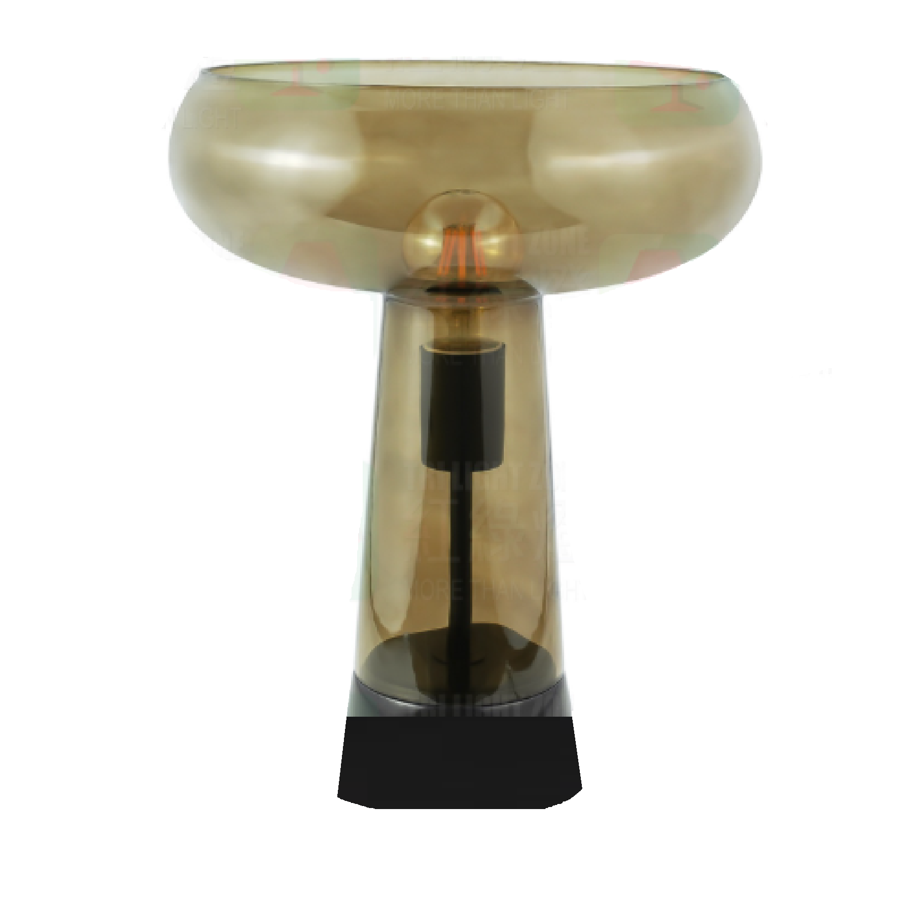 MIKA BLACK SMOKE GLASS Table Lamp E14 T15-280DTY