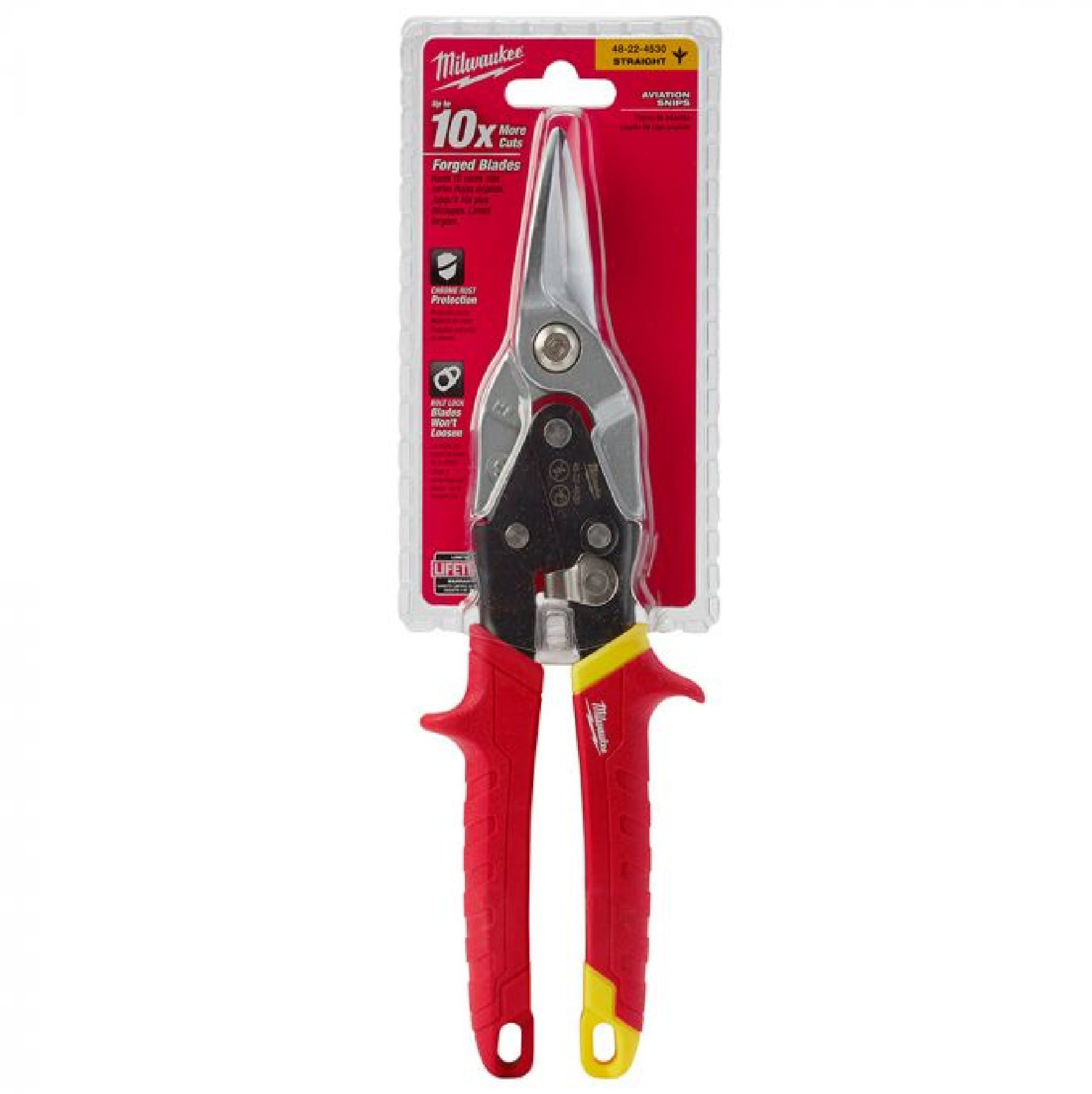 MILWAUKEE 48-22-4530 STRAIGHT Cutting AVIATION SNIPS