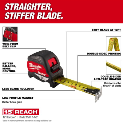 MILWAUKEE 5M/16FT Magnetic Measuring Tape 4932498769