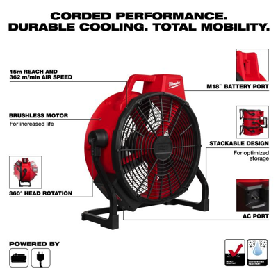 MILWAUKEE M18 High Velocity Air Fan 18