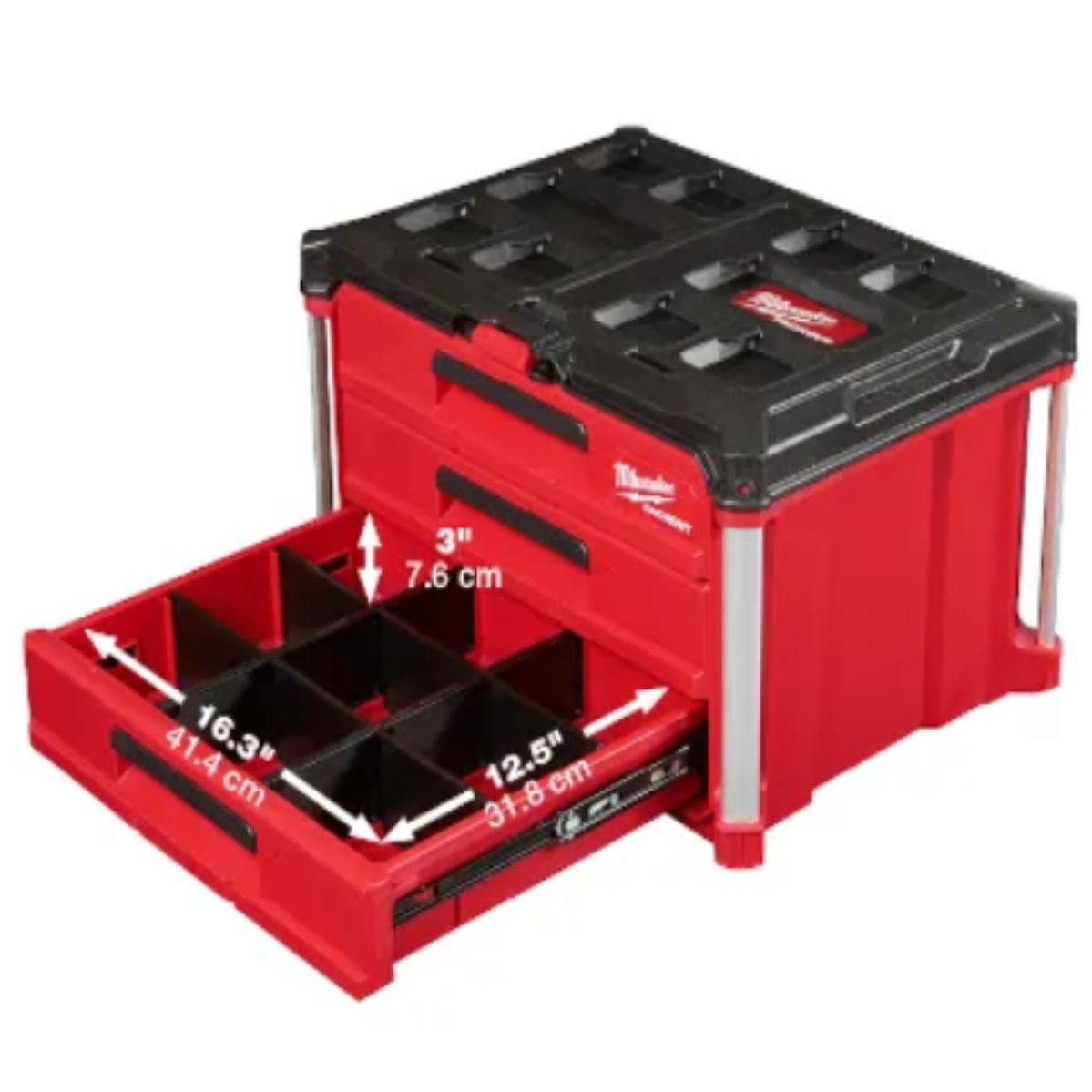 MILWAUKEE PACKOUT 3-DRAWER Tool Box 48-22-8443