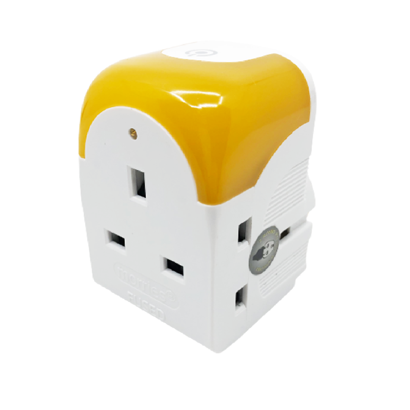 Morries 3 WAY ADAPTOR With Night Light MS3003 YELLOW