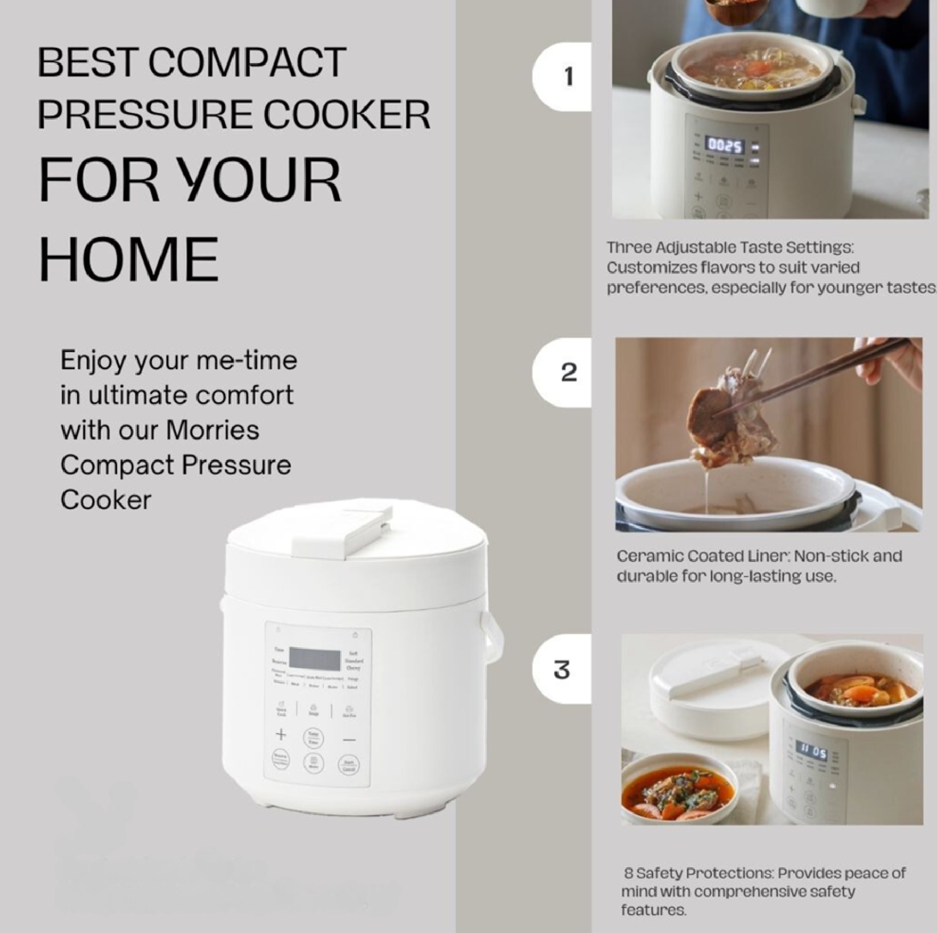 Morries MS222IPC 2L Intelligent PRESSURE COOKER