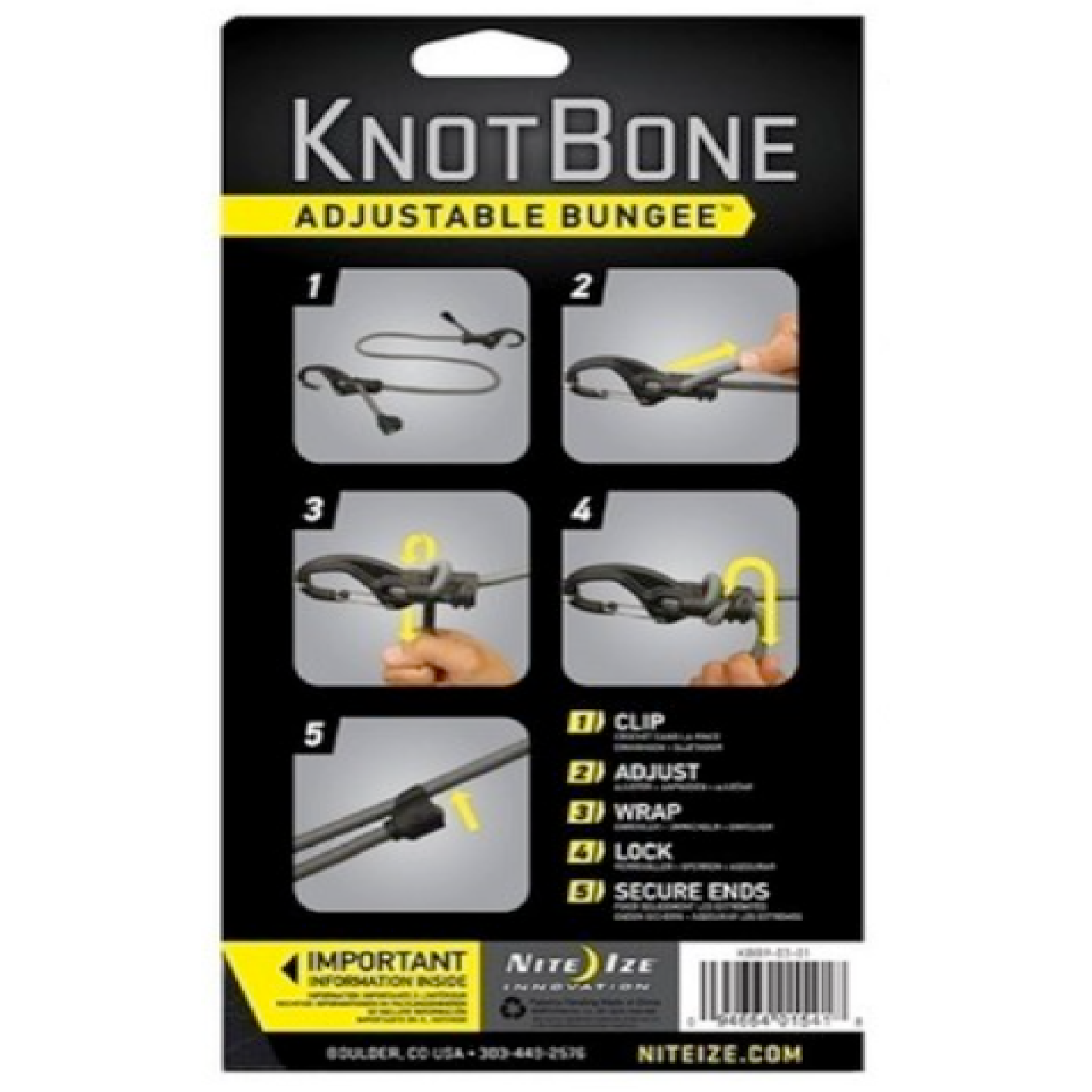NITE IZE KnotBone Adjustable Bungee 10