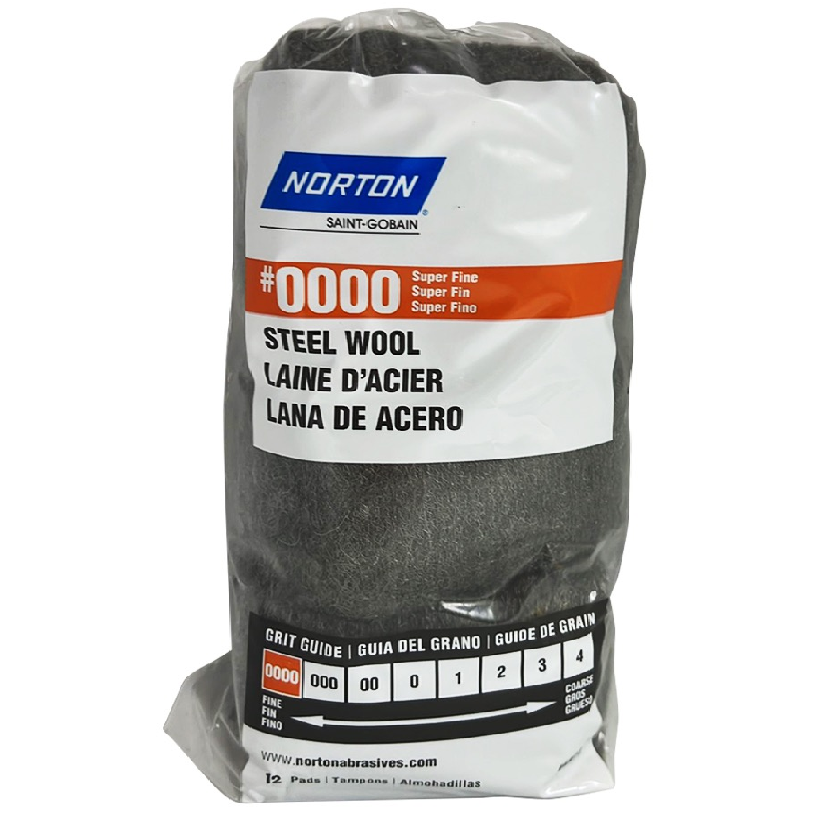 Norton STEEL WOOL Grade '0000' Super Fine For Cleaning Works & Preparation 7660768112