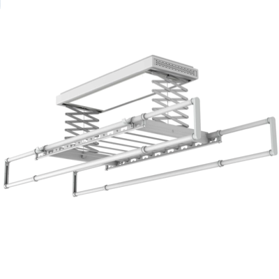 OIKIA Compact Automated Ceiling Laundry Rack With LED LIGHT WHITE ARL08W