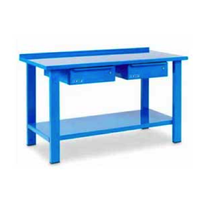 OMCN Workbench With Metal Bench Top And 2 Drawers WB1002