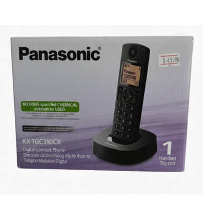 Panasonic Cordless DECT PHONE Single Handset BLACK KX-TGC310CXB