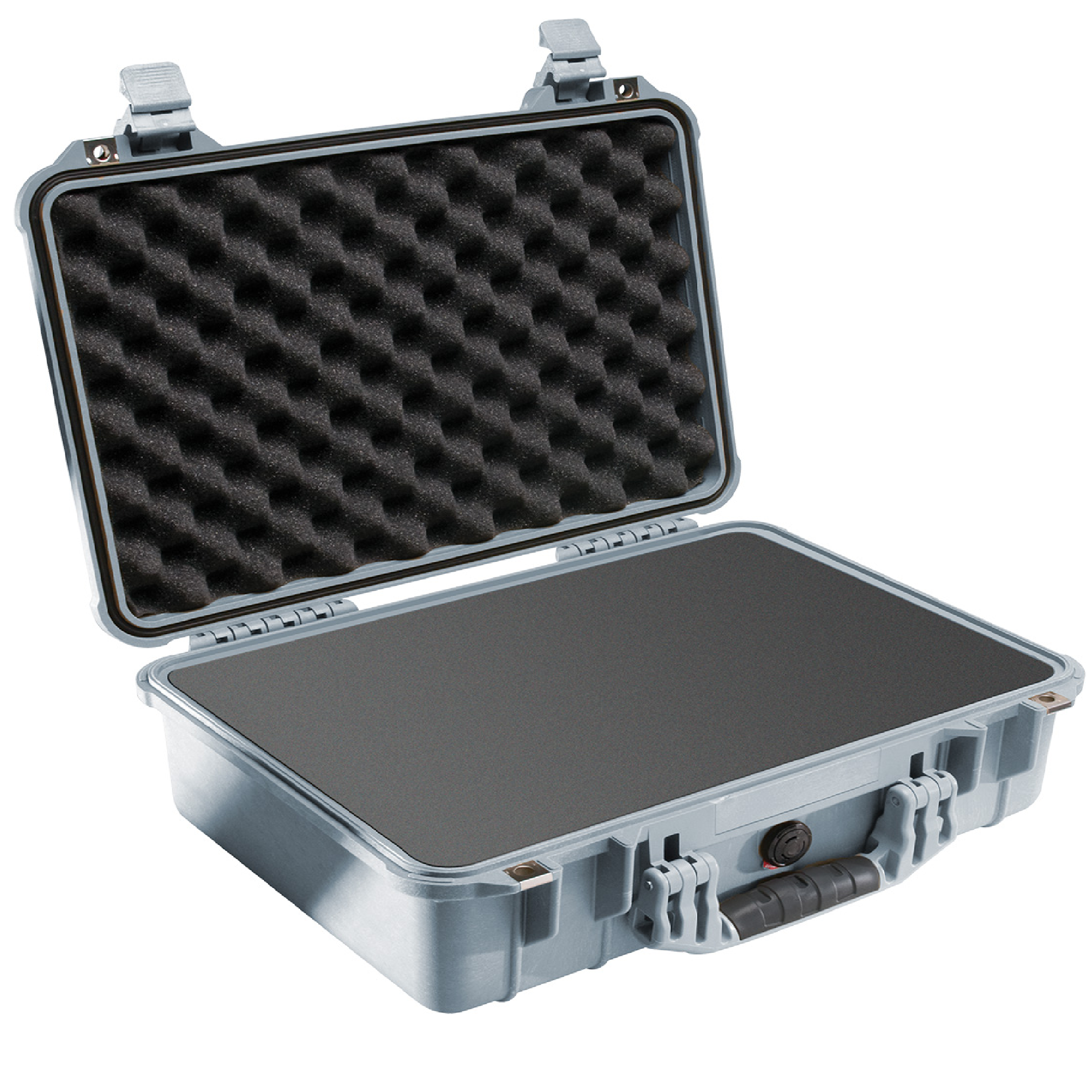 Pelican 1500 Protector Case - Silver With Internal Foam