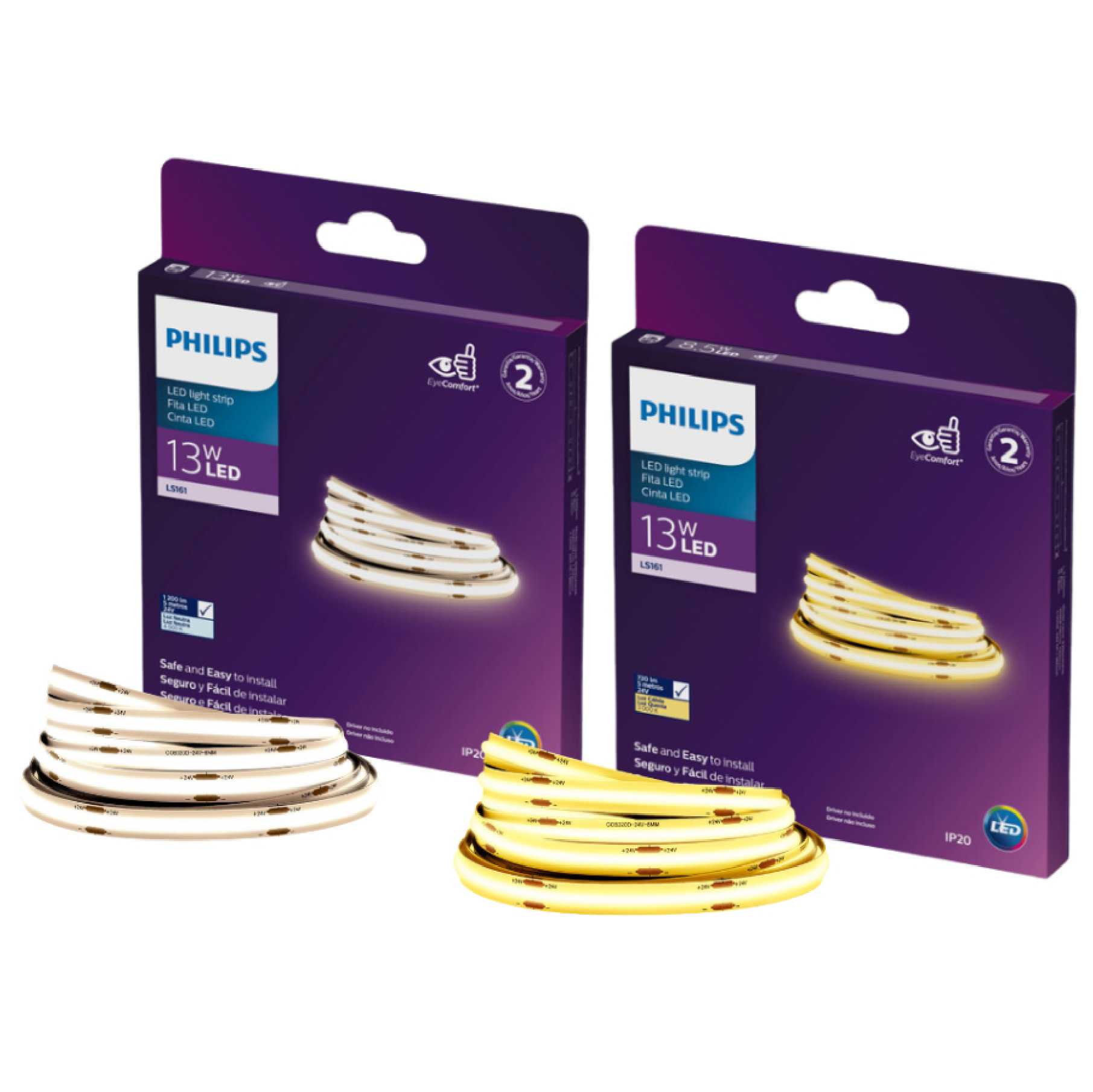 Philips 13W COB LED STRIP LIGHT 5M PHSTRIP/13W/930/HCR DAYLIGHT/WARMWHITE