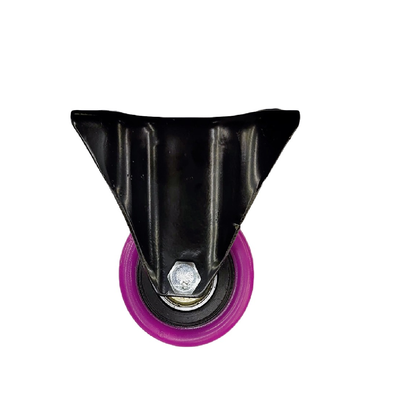 Purple PU Nylon Castor Wheel Fix Type