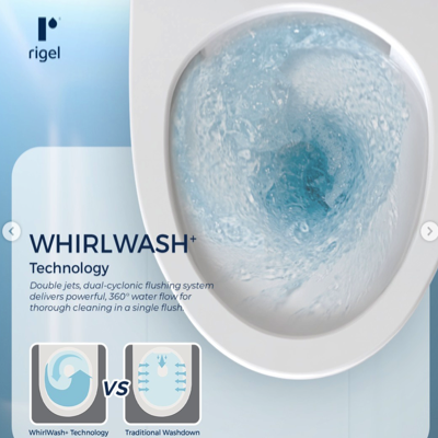 RIGEL NR-WB9030F WHIRLWASH Toilet Bowl