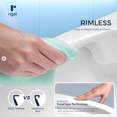 RIGEL Rimless WHIRLWASH Toilet Bowl WC8056F