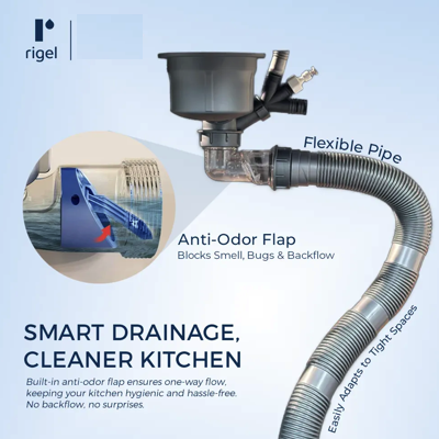 RIGEL Scratch Resistance Kitchen Sink LARGE BOWL SNK6545SB-250 LINEN HEXASHIELD