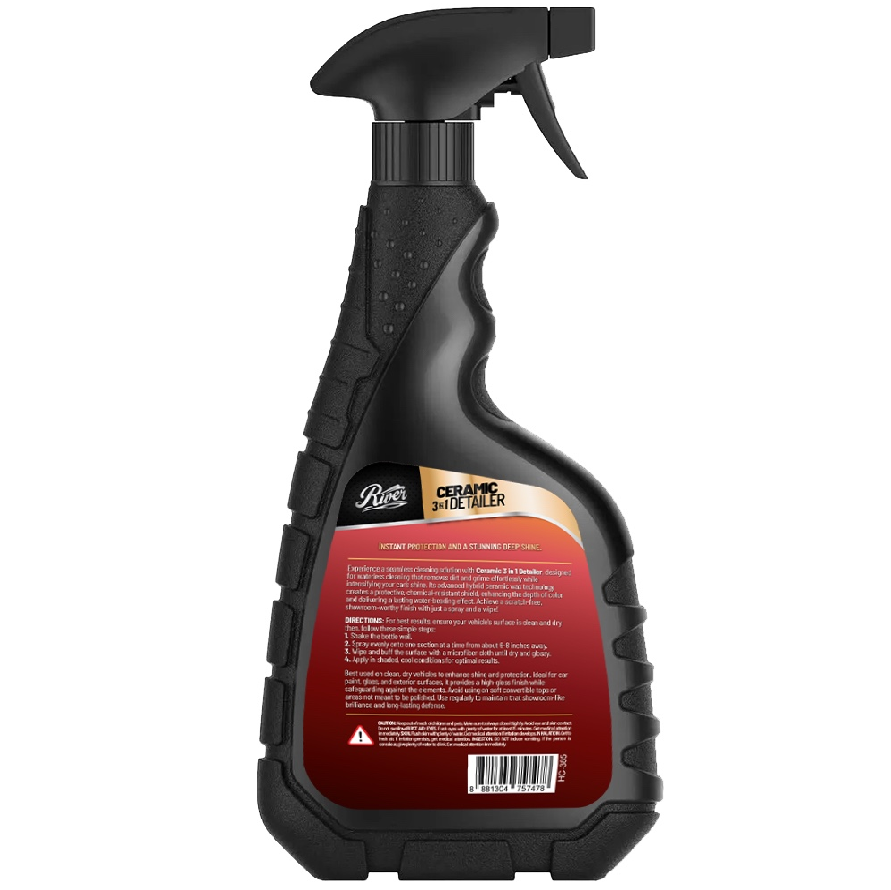 River Automotive CERAMIC 3-IN-1 DETAILER Deep Cleaner Spray 500ML (LONG LASTING PROTECTION)