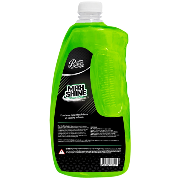 River MAX SHINE WASH & WAX Car Shampoo 1.89L LIME