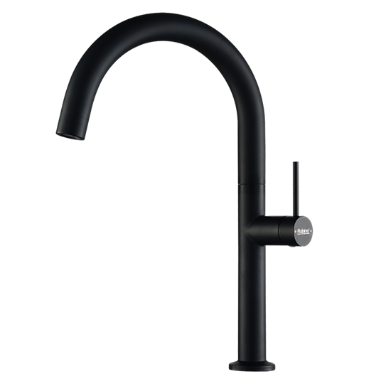 Rubine INOX Kitchen Sink MIXER Tap HOT & COLD MATT BLACK INOX 7743 BK