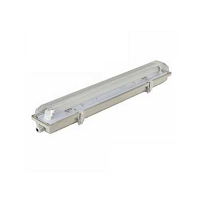 Single WEATHERPROOF IP65 Fluorescent Lighting Set (2 FEET) INCLUDING Light Tubes