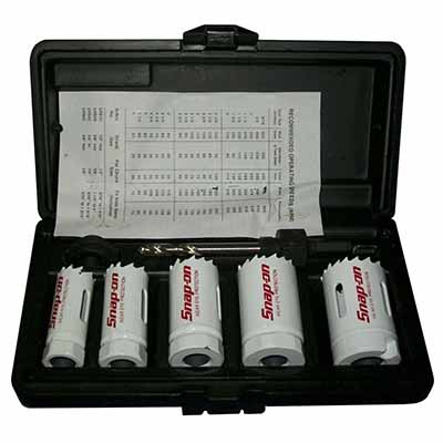 SnapOn LHS606D 7PC Hole Saw And Arbor Kit
