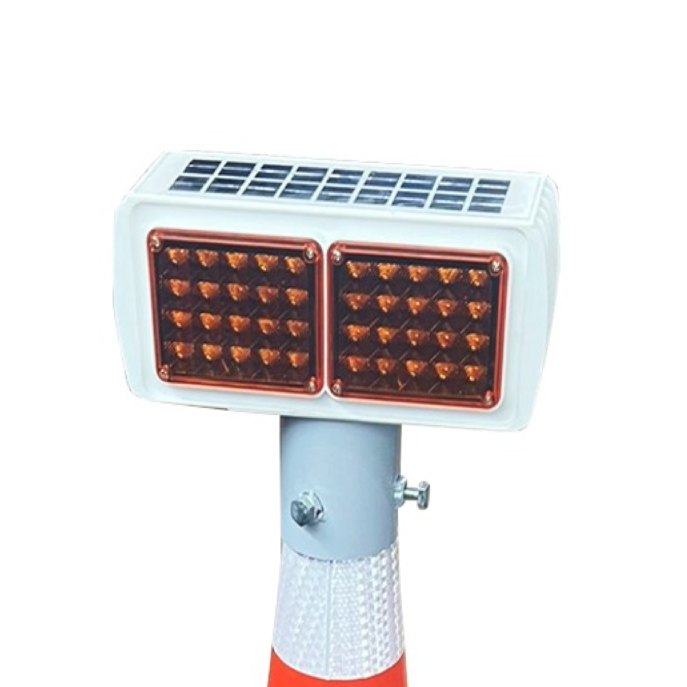 SOLAR LED Warning Light (Yellow) For Safety Cones