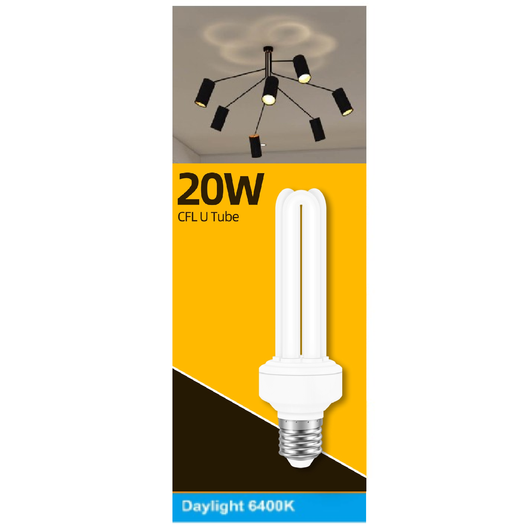 Sunshine Energy Saving Lamp U-TUBE 20W E27 DAYLIGHT 3U-20