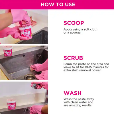THE PINK STUFF The Miracle Cleaning Paste 850g (Perfect For Cleaning Dirt, Grime And Stains)