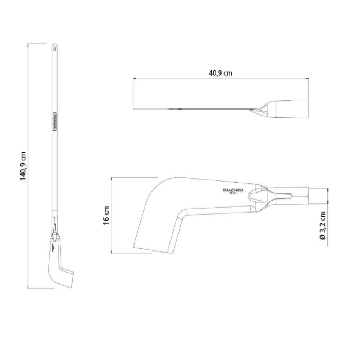 Tramontina 77619635 Sickle 110CM Wood Handle
