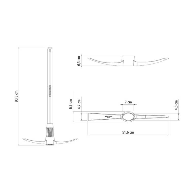 Tramontina Railroad Clay Pick, Point And Chisel With Wood Handle 77300553