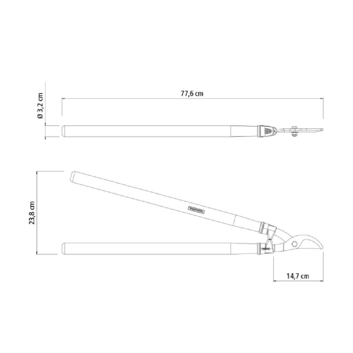 Tramontina Steel Bypass Lopping Shears With Wood Handle 60CM