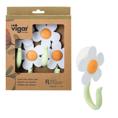VIGAR Florganic Hook With Suction 4PC/PACK VGR-11104