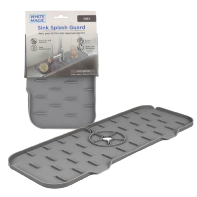 WHITE MAGIC Sink Splash Guard GREY 37CM X 14CM