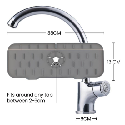 WHITE MAGIC Sink Splash Guard GREY 37CM X 14CM