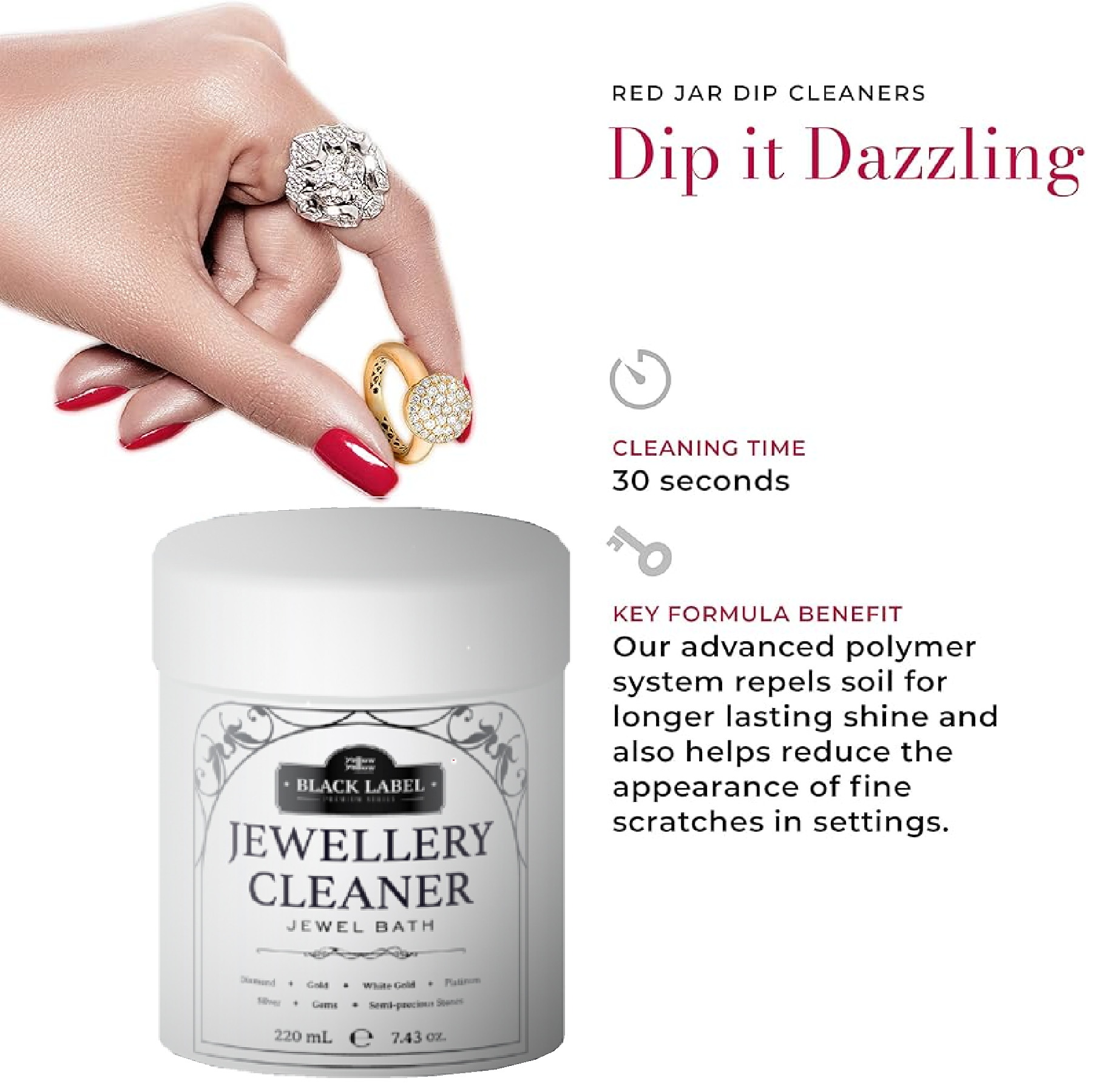 Yellowyellow BLACK LABEL Jewellery Cleaner (DIP & CLEAN) 220ML